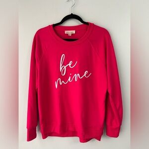 Philosophy Women’s Medium Pink 'Be Mine' Valentines Sweatshirt soft cozy comfy